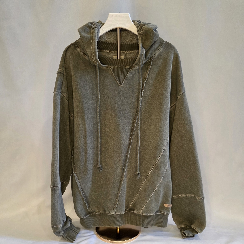 BKE Olive Washed Pullover Hoodie